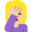 woman facepalming, medium-light skin tone